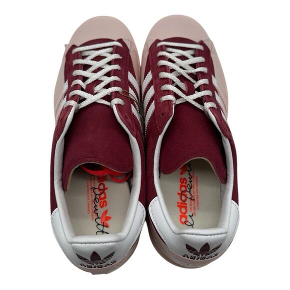 Adidas x Cali Dewitt Campus 80s Shoes Mens 9 Burgundy Red White Sneakers  IG3138